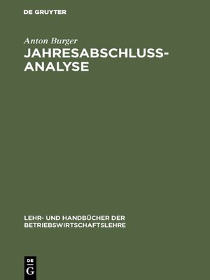 cover image of Jahresabschlussanalyse